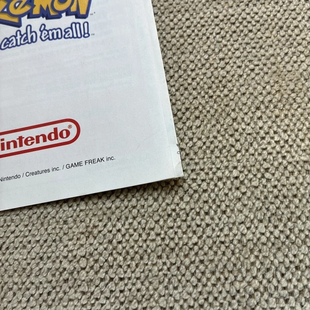 Pokémon Yellow Nintendo Power Player's Guide Offer Insert DMG-APSE-USA